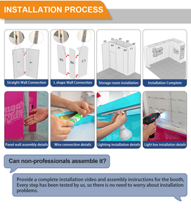 IZEXPO - Stand de Exhibición de 3x4m de Montaje Rápido en 30 Minutos, sin <span class=keywords><strong>Herramientas</strong></span>, para Exhibición de Bebidas y Alimentos en Ferias Comerciales - Product Image 6