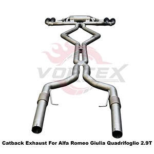 ท่อไอเสียสแตนเลส Vortex Performance สำหรับ Alfa Romeo Quadrifoglio พร้อมวาล์วสุญญากาศ ชุดแต่ง Catback อะไหล่ท่อเก็บเสียง - Product Image 5