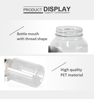 PET de qualité alimentaire couleur personnalisée 120ml avec bouchon CRC personnalisé bouchon métallique à rabat pour bouteille de supplément de capsule de vitamine