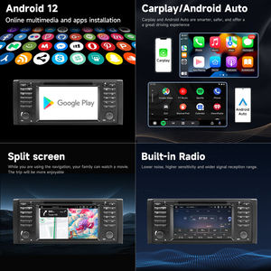 7''T610/7862 Android14.0 Lecteur DVD de voiture spécial GPS 8G + 128G pour BMW E39 X5 E53 M5 1999-2006 avec DSP 4G CarPlay AndroidAuto - Product Image 4