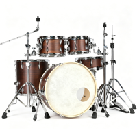 Customizable 5-Piece Professional Metal Drum Set with Adjustable Heavy Duty Die Cast Hoops Durable Percussion Instruments
