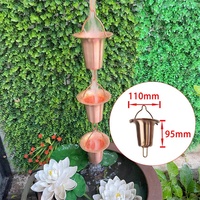 Chaîne de pluie fabricant chaînes de pluie en aluminium cuivre métal cloche chaîne de l'eau de pluie pour le toit