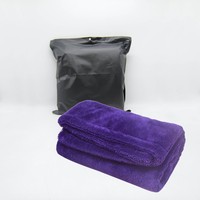 Serviette de séchage en microfibre à forte absorption d'eau 1400 g/m² 40*40 cm, douce pour les surfaces, double couche
