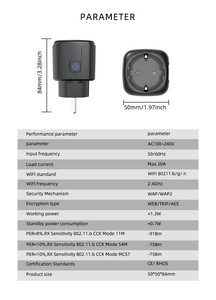 Tuya EU mini không dây thông minh cắm điện ổ cắm Alexa Google nhà tương thích 20A 220V năng lượng màn hình 16A đánh giá cắm ổ cắm - Product Image 6