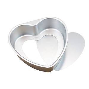 Ustensiles de cuisson commerciaux prix bon marché <span class=keywords><strong>moule</strong></span> à gâteau en forme de coeur à fond fixe en vrac en aluminium anodisé - Product Image 6