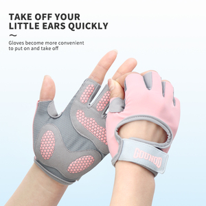 Half Finger Weightlifting <strong>Gloves</strong> for Women Gym Fitness Palm Protection Training Sports Workout <strong>Gloves</strong> - Product Image 5