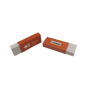Gomme rectangulaire blanche en TPR écologique de haute qualité, personnalisable, pour fournitures de bureau et scolaires, vente en gros - Product Image 1