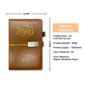 สมุดโน้ตพร้อมที่ใส่ปากกาสมุดโน้ตปกแข็งหนัง PU A5ขายส่ง - Product Image 2