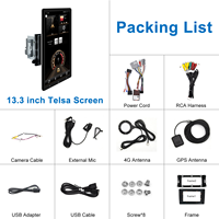 Estéreo para Auto con Pantalla Táctil Vertical Giratoria Universal de 13.3 Pulgadas, Octa Core, Carplay, Radio Android, Reproductor Multimedia DVD MP5