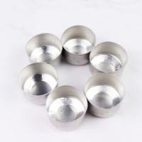 Venta al por Mayor de Portavelas de Aluminio Transparentes de Alta Calidad, Recipientes Vacíos en Forma de Corazón para Fabricación de Velas