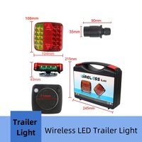 Feux de remorquage LED portables 12V 24V avec base magnétique, feux arrière et latéraux LED, lampe d'avertissement, kits de feux de remorquage sans fil