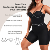 Hexin Shapewear En gros, Caleçons sculptants sans couture taille haute, amincissants et gainants pour le ventre, avec 3 crochets, coupe élégante mi-cuisse