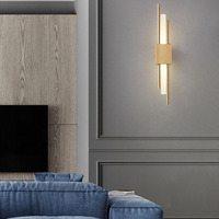 Moderne Lineare LED-Wandleuchte Aluminiumgehäuse Kunststoffschirm Wandlampe Dekorativ 220V für Esszimmer Wohnzimmer Schlafzimmer