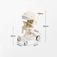Nouvelle poussette pliable en alliage d'aluminium de haute qualité pour bébés, capacité de charge de 15 kg, idéale pour les longs trajets et les promenades en ville, pour les enfants de 6 mois à 3 ans