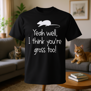 Camiseta con diseño de ratón, color negro, divertido diseño para amantes de las mascotas, unisex para adultos - Product Image 3