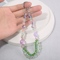 Breloque de téléphone portable en perles de cristal en forme d'étoile avec pompons, accessoires de sac, porte-clés de valise, luxe léger et professionnel
