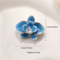 Collier pendentif DIY Fleur de Camélia et Tulipe pour Enfants, en Cuivre Plaqué Or avec Zircon, Breloques Tendance