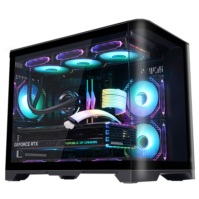 Lovingcool New Style Curved Tempered Glass Boitier PC Gaming RGB Fan Case USB3.0 Mid Tower MATX ITX Computer Chassis Case
