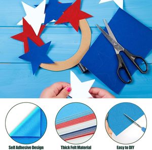Precio bajo 4 de Julio juguetes educativos para niños pequeños papel trasero adhesivo suave grueso hojas de tela de fieltro autoadhesivas - Product Image 3