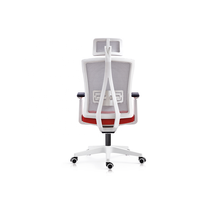 Chaise de bureau ergonomique moderne et contemporaine à dossier haut, réglable en hauteur, pivotante, en maille, certifiée BIFMA, en acier inoxydable, nylon et aluminium