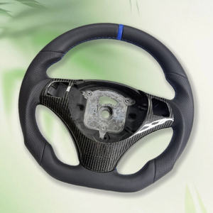 Volante de cuero de carbono personalizado para <span class=keywords><strong>BMW</strong></span> Serie 3 Serie 2 X3 E39 E60 M5 E61 E81 E82 E83 E87 E89 E90 E91 E92 E93 E70 E71 Coche - Product Image 2