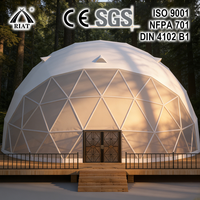 Tente dôme familiale portable 5M, tente yourte hexagonale imperméable pour le camping en plein air