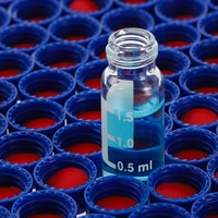 Vente en gros de flacons d'échantillonneur automatique filetés ambrés clairs de 2ml Flacon en verre micro échantillon Flacons HPLC avec finition à vis de 9mm