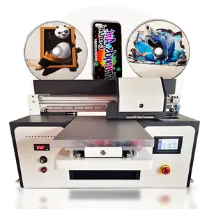 Small uv led flatbed roll crystal label uv dtf printing machine a3 tin can 360 degree printer for shopping bag