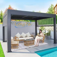 LongTai Grand Gazebos d'extérieur 14X24 Kit de pergola de pavillon extérieur étanche Fournisseur de gazebo en métal en gros