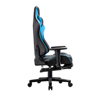 Chaise ergonomique grande de jeu d'inclinaison de pivot de RVB de grande taille noire de Bule pour de grosses personnes