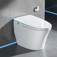 WC intelligent monobloc high-tech avec capteur au pied, liquidation de stock, pour la modernisation des villas contemporaines