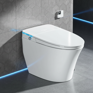 WC intelligent monobloc high-tech avec capteur au pied, <span class=keywords><strong>liquidation</strong></span> <span class=keywords><strong>de</strong></span> stock, pour la modernisation des villas contemporaines - Product Image 1
