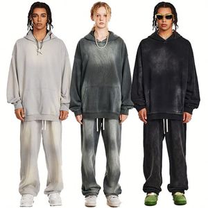 Sudaderas con capucha deportivas personalizadas, chándal deportivo con materiales ecológicos French Terry Hoodie Heavyweight Jogger Set - Product Image 1