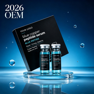 Suero Facial Premium con Péptidos GHK Cu Blue, Fórmula Calmante de Penetración Profunda, Refina los Poros, Restaura la Comodidad de la Piel - Product Image 1