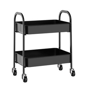 नई डिजाइन <span class=keywords><strong>2</strong></span> स्तरीय धातु भंडारण उपयोगिता गाड़ी साइड टेबल <span class=keywords><strong>2</strong></span> ठंडे बस्ते में डालने के साथ आयोजकों भंडारण ट्राली डबल संभाल - Product Image 3