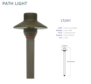 Accesorio de iluminación de paisaje de latón fundido a presión LT2411, bajo voltaje, 12V, CA/CC, con <span class=keywords><strong>mini</strong></span> sombrero único para sistema de iluminación al aire libre - Product Image 2