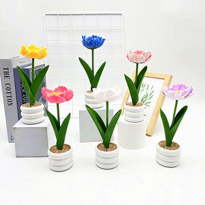 Bonsaï de pavot artificiel Paulon 10cm-30cm, plante en pot en mousse plastique, décoration de mariage et de maison - Product Image 2