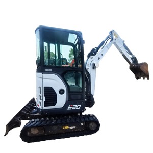 Mini-excavatrice d'occasion E20 de 2 tonnes, modèle original, micro-pelle BOB, mini-excavatrices de jardin à vendre, certifiée CE, avec brise-roche - Product Image 2