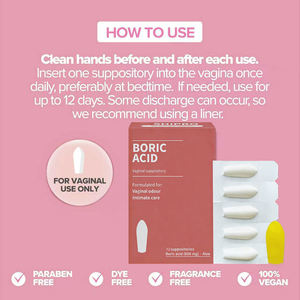 Productos de Cuidado Femenino OEM/ODM, Supositorio Vaginal de Ácido Bórico <span class=keywords><strong>para</strong></span> Mujeres Adultas con Aloe y Probióticos Yoni <span class=keywords><strong>para</strong></span> el Alivio del Olor - Product Image 5