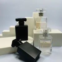 Botol Parfum Kaca Kosong Semprotan Pompa Isi Ulang, 30ML 50Ml 100Ml 200ML Sampel Gratis Mewah Vintage Bening
