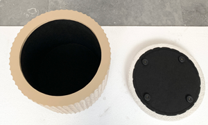 <span class=keywords><strong>Tabouret</strong></span> de rangement <span class=keywords><strong>en</strong></span> travertin, multifonctionnel, rond, <span class=keywords><strong>en</strong></span> tissu, pour salon, chambre à coucher, durable, gain de place, grande capacité, meubles de maison - Product Image 4