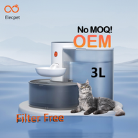 tidak diperlukan Filter air Pet 3L otomatis menuang isi ulang reirculate Filtring minum Fountain nirkabel untuk kucing anjing
