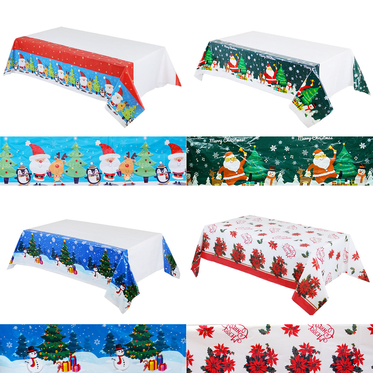Рождественская скатерть, праздничные украшения для дома, 2022 водонепроницаемая и маслостойкая Скатерть для гостиной, скатерть на стол с новым годом 2023