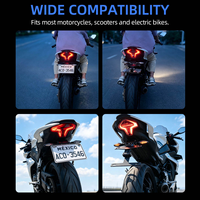 Support de plaque d'immatriculation pliable automatique pour moto 2026 avec prise USB arrière et fonction pivotante – Idéal pour la modification transfrontalière