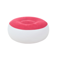 Fauteuil gonflable OEM en PVC floqué, confortable, pliable et léger, avec repose-pieds, pour camping en extérieur