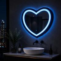 Miroir de maquillage LED intelligent, grossissement 3X, variation d'intensité tactile, miroir de salle de bain anti-buée, haut-parleur Bluetooth, IP44 CE ETL Salon