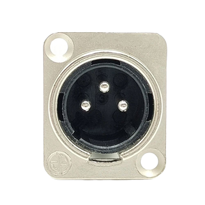 3-pin XLR nam bảng điều chỉnh ổ cắm với 180 ° phạm vi đồng liên hệ với Vật liệu vỏ nhựa nhà ở 3pins XLR nam - Product Image 1