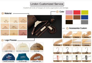 Smooth Rubber Coated Wooden Pants <strong>Hangers</strong> for Luxury Store Jeans Trouser Skirt - Product Image 6