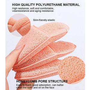 Nettoyant pour le visage éponge naturelle gant de nettoyage des bouffées de compresses démaquillant tampons de lavage exfoliants - Product Image 2