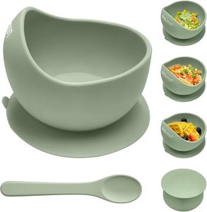 Ensemble de <span class=keywords><strong>vaisselle</strong></span> pour enfants en silicone de qualité alimentaire, sûr, avec bavoir, cuillère, fourchette, bol à manger - Product Image 6